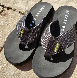 Black flip flops